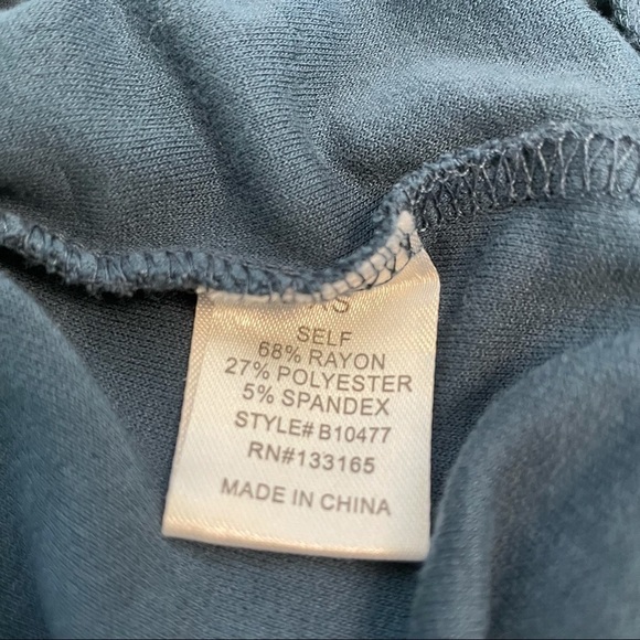 Altar'd State Blue Peplum Long Sleeve Button Back - Picture 4 of 4